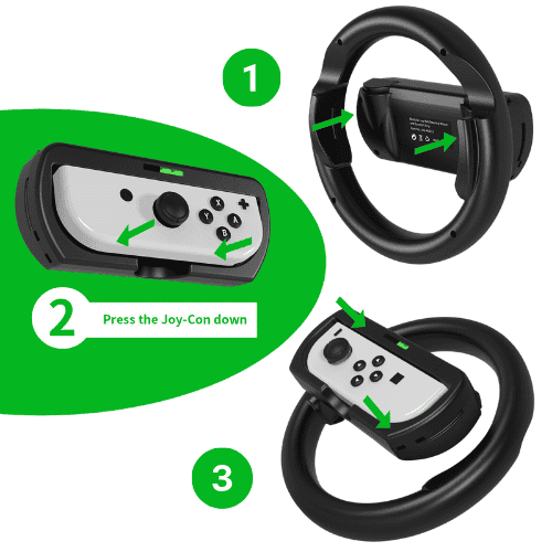 Joy Con Steering Wheels for Nintendo Switch 